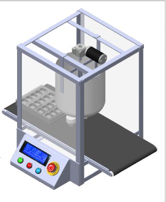 MAQUINA AUTOMÁTICA PARA EL MOLDEO DE DULCES DE CHOCOLATE