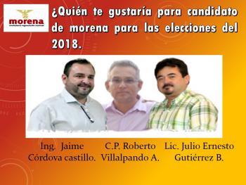 quien te gustaria para candidato de Morena