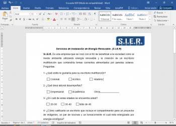 servicio de instalación con energía renovable (SIER)